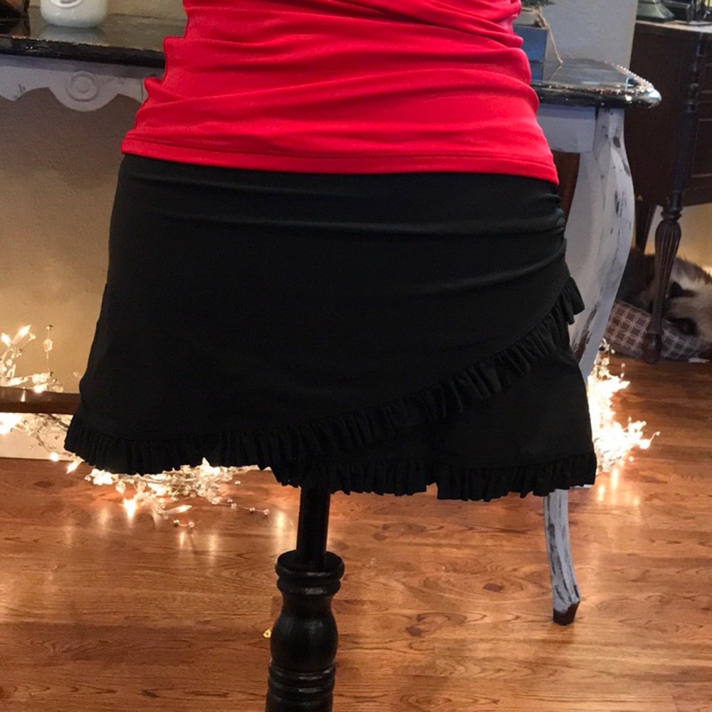 LIME RICKI ruffle wrap SKIRT